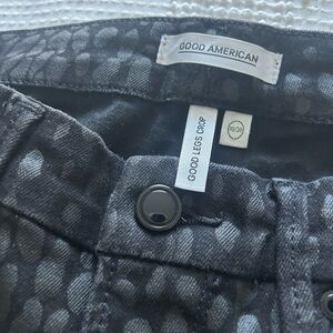 Good American Black Patterned Jeans
